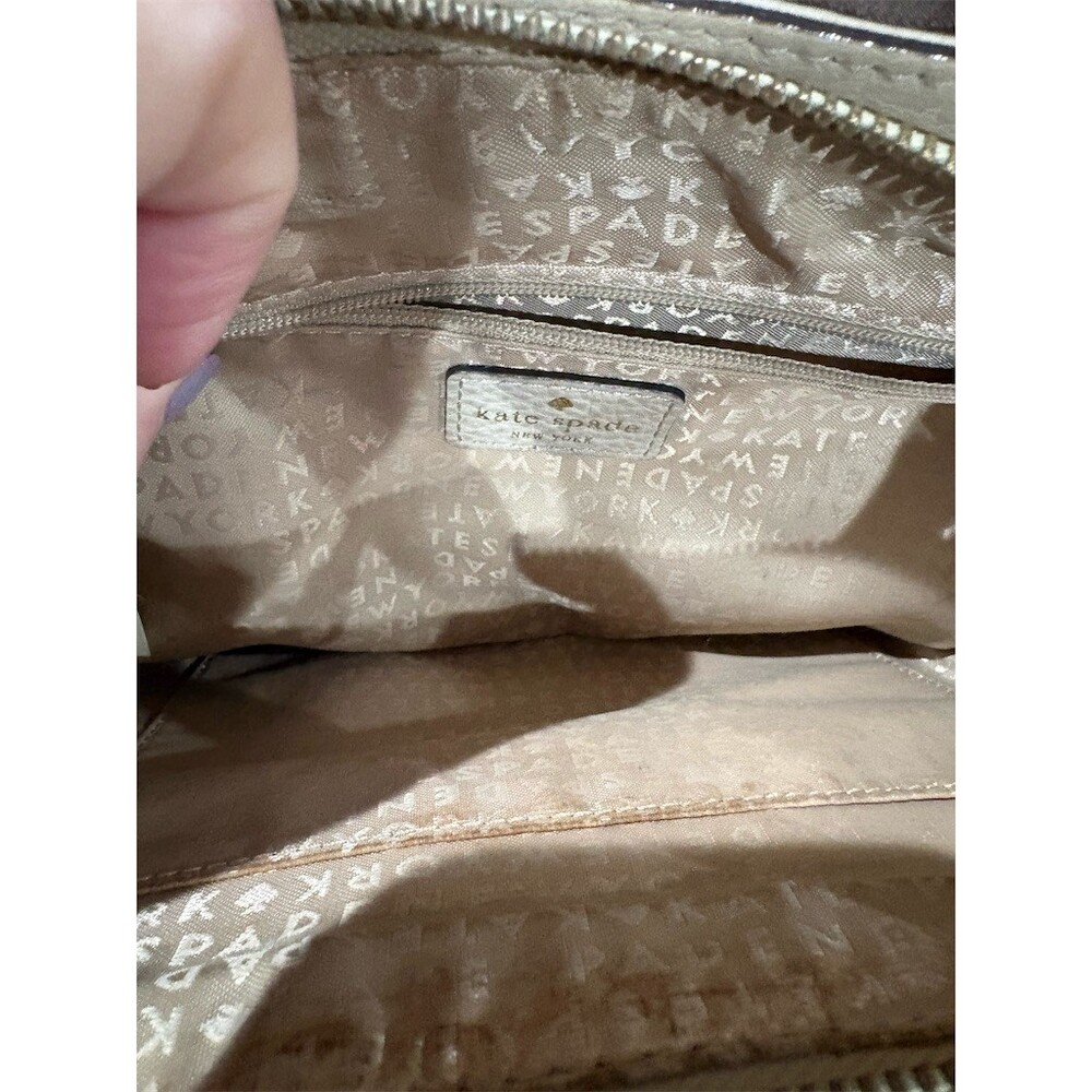 Kate Spade New York Crossbody Bag Womens Small Tan Beige Front Zip Pocket - Picture 6 of 6